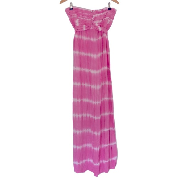 Ingear Dresses & Skirts - NWT INGEAR Resort Strapless Pink and White Tie Dye Maxi Dress Multi-way - L/XL